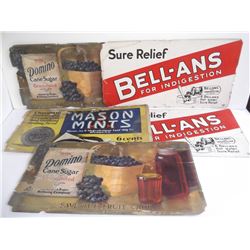 5 cardboard advertising signs