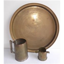3 piece WWII trench art items