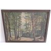 Image 1 : Oil on canvas wooded scene