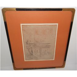 Japanese framed drawing