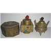 Image 1 : 3 Chinese brass items