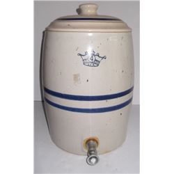 4 Gallon CROWN Blue Stripe Crock