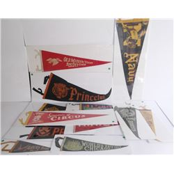 12 vintage pennants