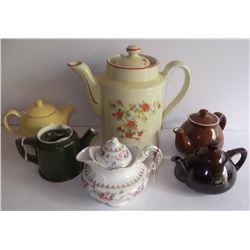 Collection of 5 teapots