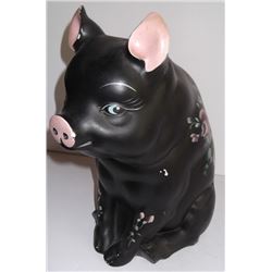 Vintage Hand Painted Ceramic Pig Bank