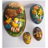 Image 1 : 4 Vintage Paper Mache Easter Egg Candy Containers