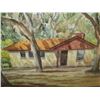 Image 2 : Watercolor house in woods scene