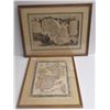 Image 1 : 2 framed map book plates
