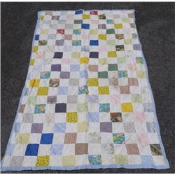 C. 1930 American hand made patchwork quilt cover