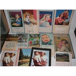 13 assorted salesman sample calendars