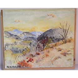 Oil on plywood signed Henrik Haaland
