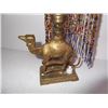 Image 2 : Mid-century Brass & beaded camel lamp