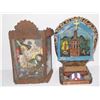 Image 1 : 2 hand made shadow box style religious figures