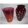 Image 2 : 2 ruby red vases