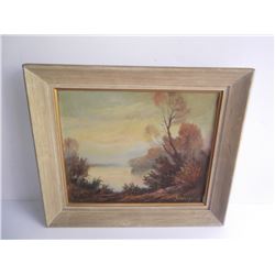 Oil on canvas landscape scene