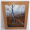 Image 1 : Oil on canvas wooded scene