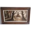 Image 1 : Oil on board Church winter scene