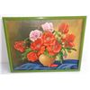 Image 1 : Oil on canvas floral still life