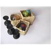 Image 2 : 3 hand painted mahogany Balinese eggs by Ketut Wik