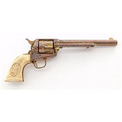 Antique Engraved Gold-Washed Colt SAA Revolver