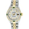 Image 1 : Rolex Two-Tone Diamond and Emerald DateJust Ladies Watch