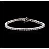 Image 1 : 4.70 ctw Diamond Tennis Bracelet - 14KT White Gold
