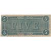 Image 2 : 1864 $5 Confederate States of America Bank Note