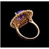 Image 3 : 14KT Rose Gold 4.05 ctw Tanzanite and Diamond Ring