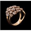 Image 4 : 14KT Rose Gold 0.86 ctw Diamond Ring