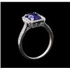 Image 4 : 2.27 ctw Tanzanite and Diamond Ring - 14KT White Gold