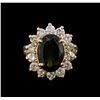 Image 1 : 3.50 ctw Tourmaline and Diamond Ring - 14T Rose Gold