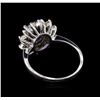 Image 3 : 2.47 ctw Tanzanite and Diamond Ring - 14KT White Gold