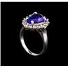 Image 4 : 2.85 ctw Tanzanite and Diamond Ring - 14KT White Gold