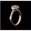 Image 3 : 14KT Rose Gold 1.42 ctw Fancy Green Diamond Ring