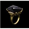 Image 4 : 20.92CT Black Onyx and Diamond Ring - 14KT Yellow Gold