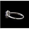 Image 3 : 14KT White Gold 0.35 ctw Tanzanite and Diamond Ring