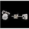 Image 2 : 0.91 ctw Diamond Stud Earrings - 14KT White Gold