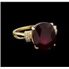 Image 1 : 10.87 ctw Ruby and Diamond Ring - 14KT Yellow Gold