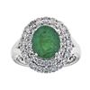 Image 1 : 2.44 ctw Emerald and Diamond Ring - 18KT White Gold
