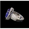 Image 3 : 14KT White Gold 7.39 ctw Tanzanite and Diamond Ring