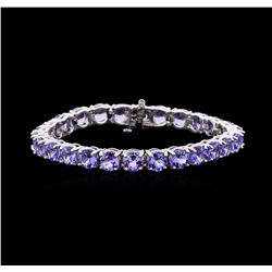 27.02 ctw Tanzanite Bracelet - 14KT White Gold