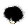 Image 3 : Mink Fur Adjustable Ring - Gold Plated