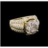 Image 1 : 6.66 ctw Light Brown Diamond Ring - 14KT Yellow Gold