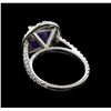 Image 3 : 4.6 ctw Tanzanite and Diamond Ring - 14KT White Gold