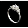 Image 4 : 14KT White Gold 0.82 ctw Diamond Ring