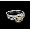 Image 1 : 14KT White Gold 1.50 ctw Diamond Ring
