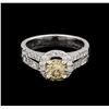 Image 2 : 14KT White Gold 1.50 ctw Diamond Ring