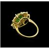 Image 3 : 3.1 ctw Tsavorite and Diamond Ring - 14KT Yellow Gold