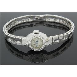 Lucien Piccard 14-18KT White Gold Diamond Vintage Watch