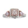 Image 1 : 0.34 ctw Lady's Pink and White Diamond Ring - 18KT Rose and White Gold